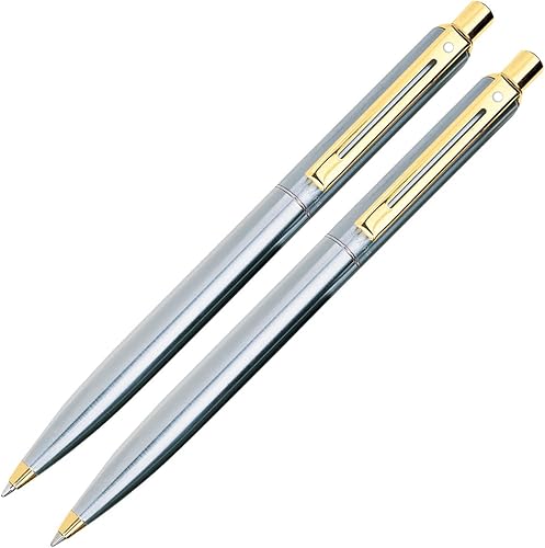 Sheaffer Sentinel - Juego de lápices mecánicos, cromado, borde dorado