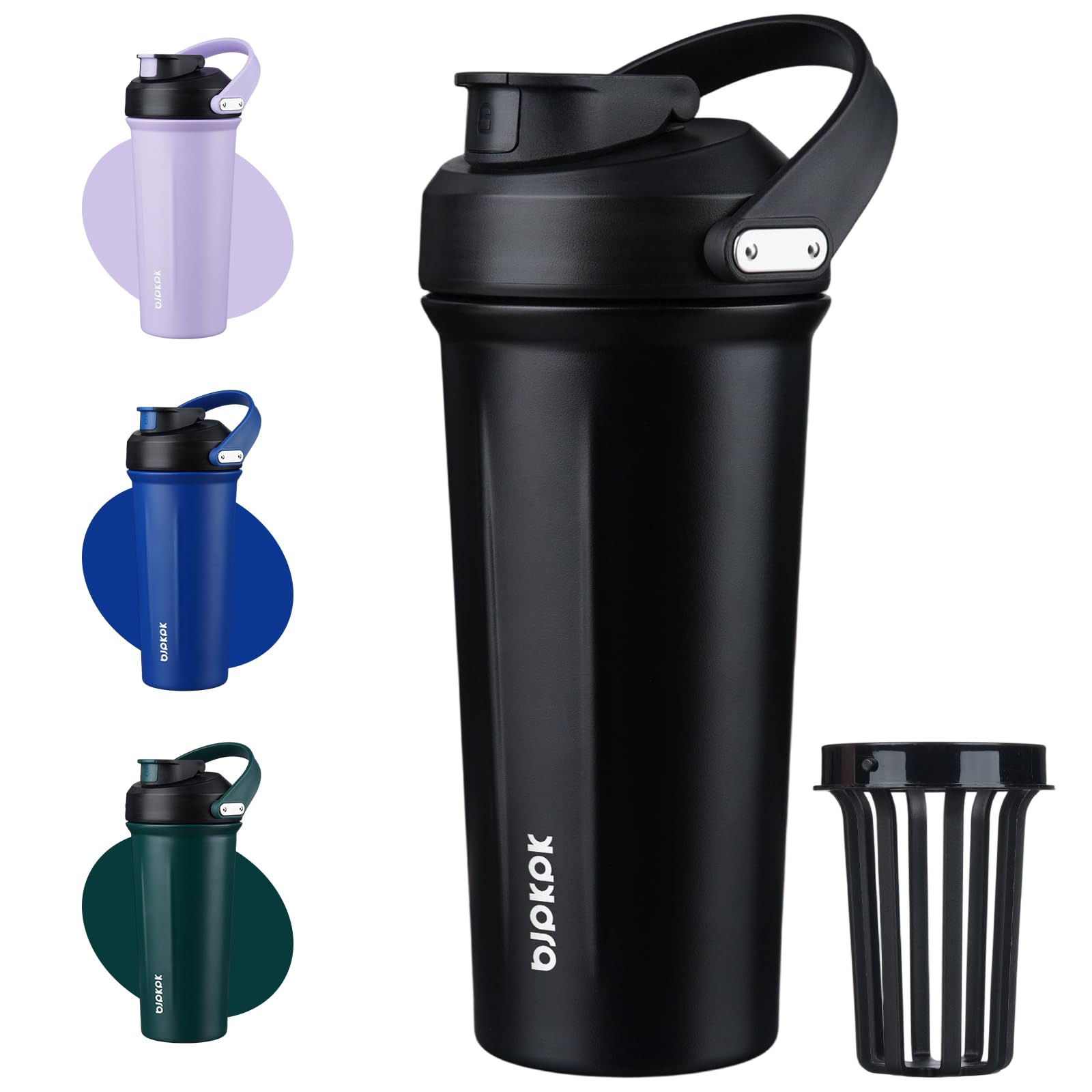 BJPKPK 750 ml Protein Shaker Bottle Stainless Steel Cup with Handle