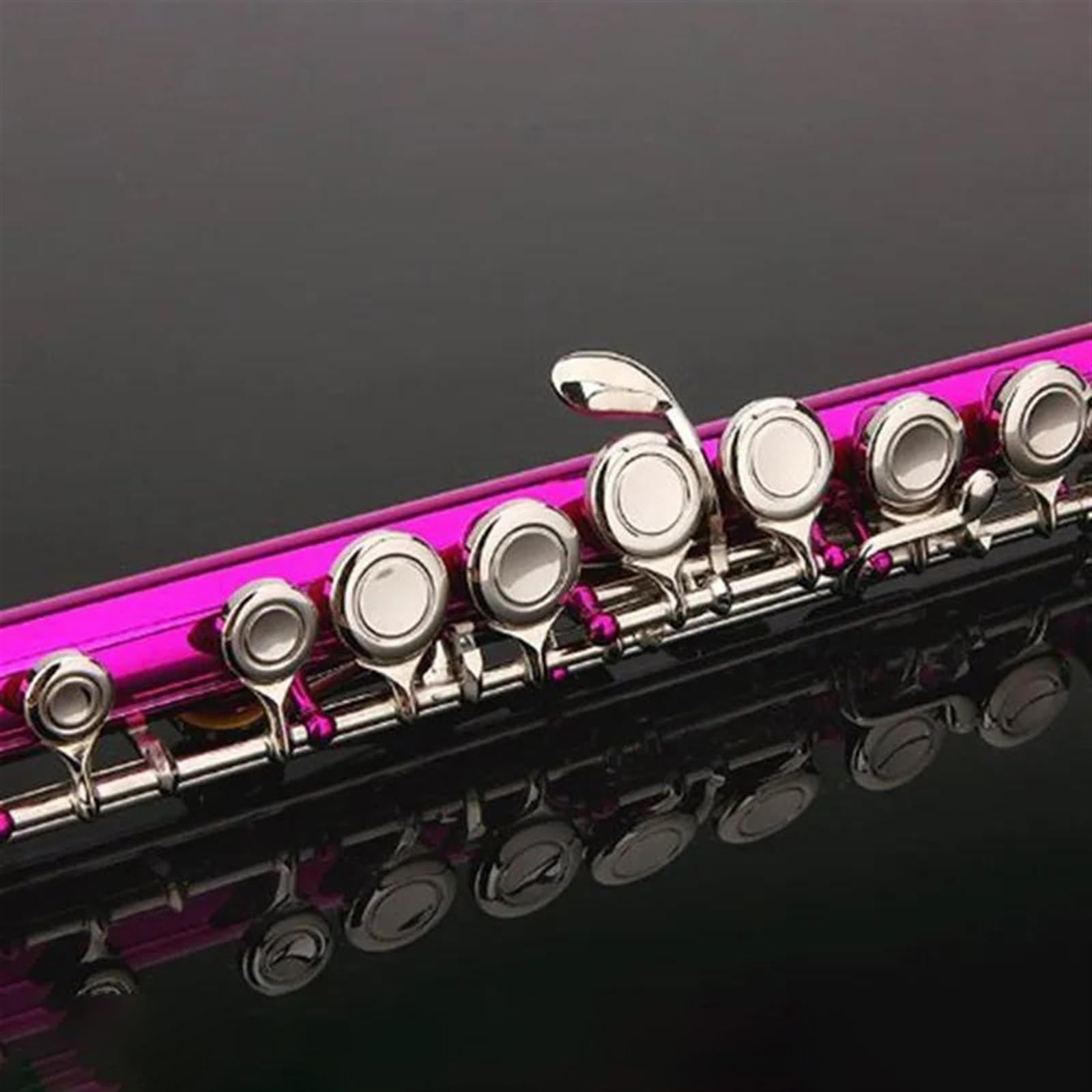 Classic Flûte Traversière Flûte De Couleur Rose, Clé En Nickel, 16 Trous Fermés, Accordage En C Et Clé En E, Instruments De Flûte Professionnels Avec Étui, Livraison Gratuite