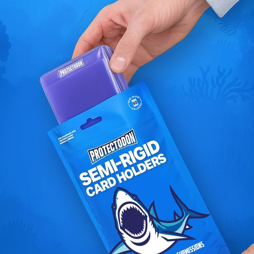 Protectodon Semi-Rigid Card Holders - Pack of 50 Protectors - Suitable for Sports Cards Trading Cards Grading Submissions (100 Pack) - Image 4