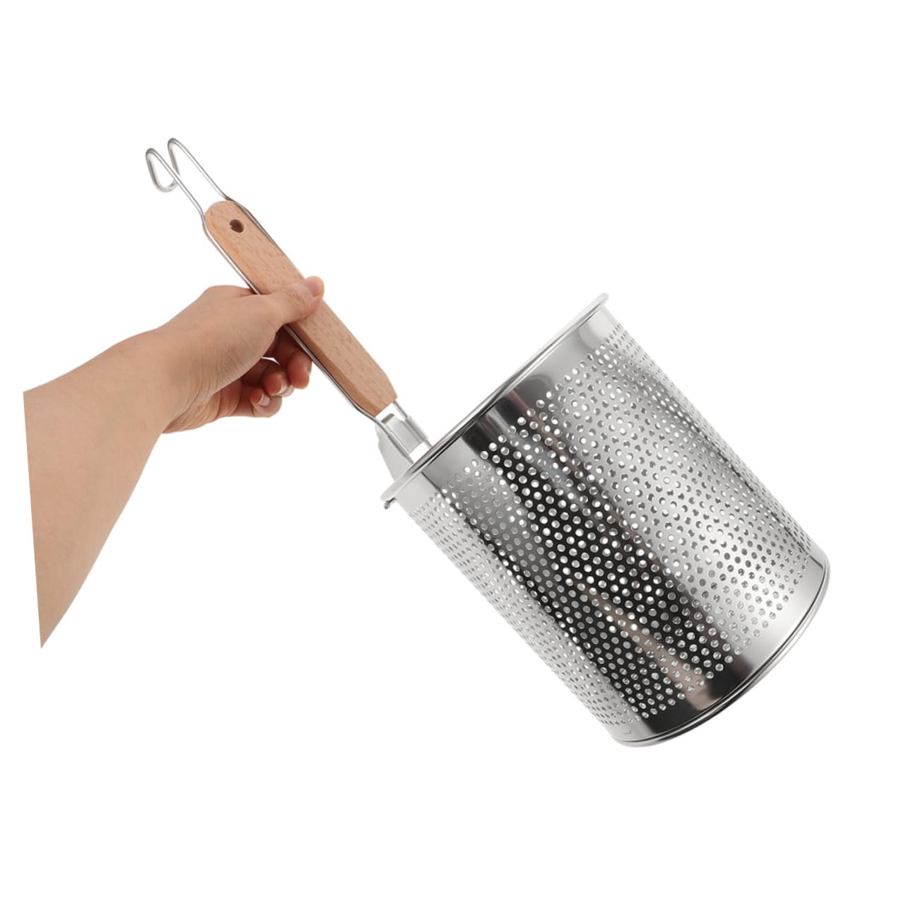 Colador de Fideos de Cocina de Acero Inoxidable, 2 Piezas Plata