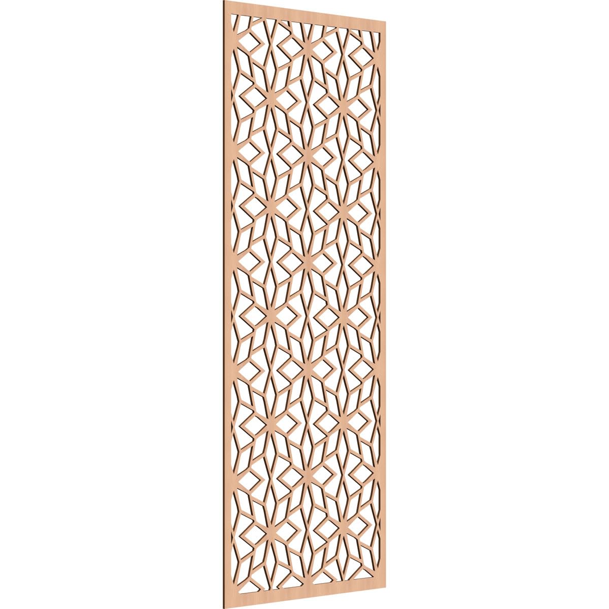 33 3/8"W x 84 3/8"H x 1/4"T Lake Decorative Fretwork Wood Wall Panels, Alder