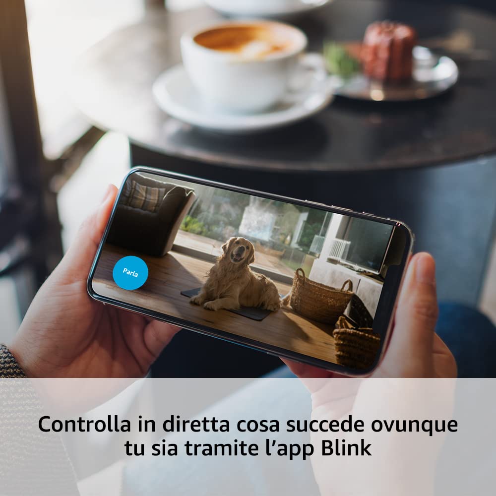 Blink Mini - Videocamera di sicurezza intelligente per interni, plug-in, video HD 1080p, rilevazione di movimento, audio bidirezionale, config. semplice, compatibile con Alexa | 2 videocamere (Nero)