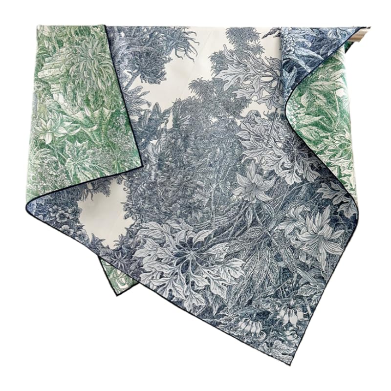 Women's Pure Mulberry Silk Square Scarf, 36 Inches Pashminas, Large Silk Scarf,Double-Sided Print, Gift Packed