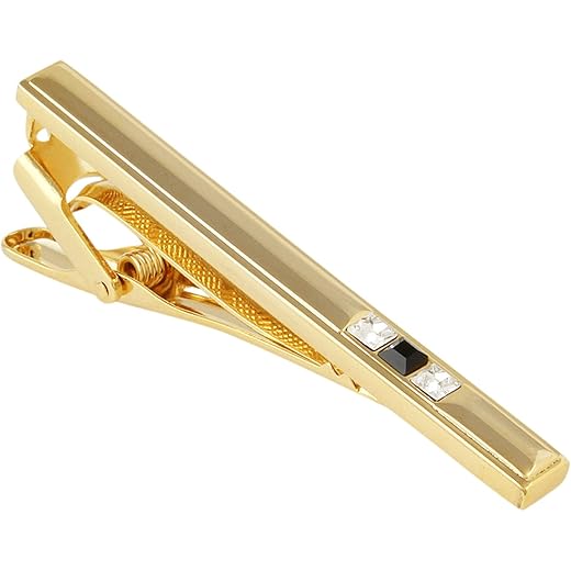 Bling Bar Golden Rhodium Plated Tie Pin