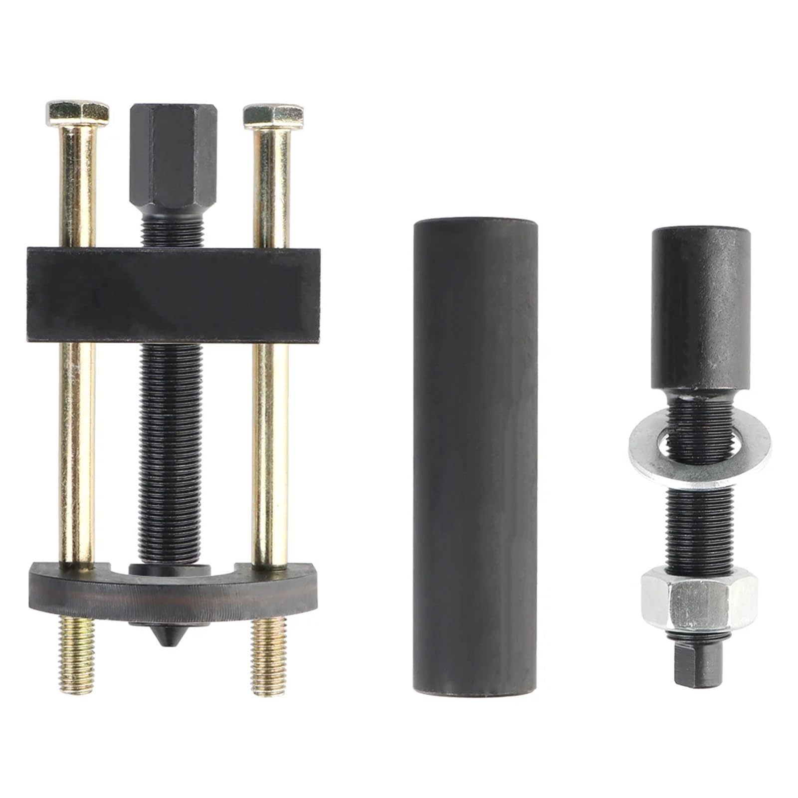 Extractor de volante motor Herramienta de carrera del cojinete interno del eje principal 34902-84 para instalador de extracción de extractor transmisión Big Twin negra magneto(Puller and sleeve)