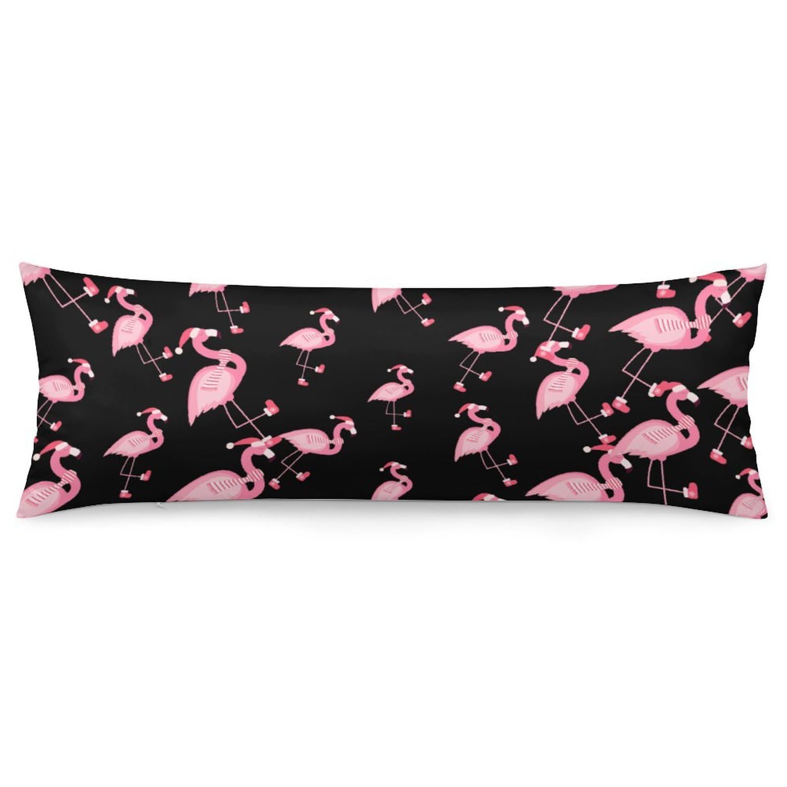 Cute Flamingo Christmas Throw Pillow Case Long Body Pillow Cover Pillowcase Fashion Accessories Home Decor