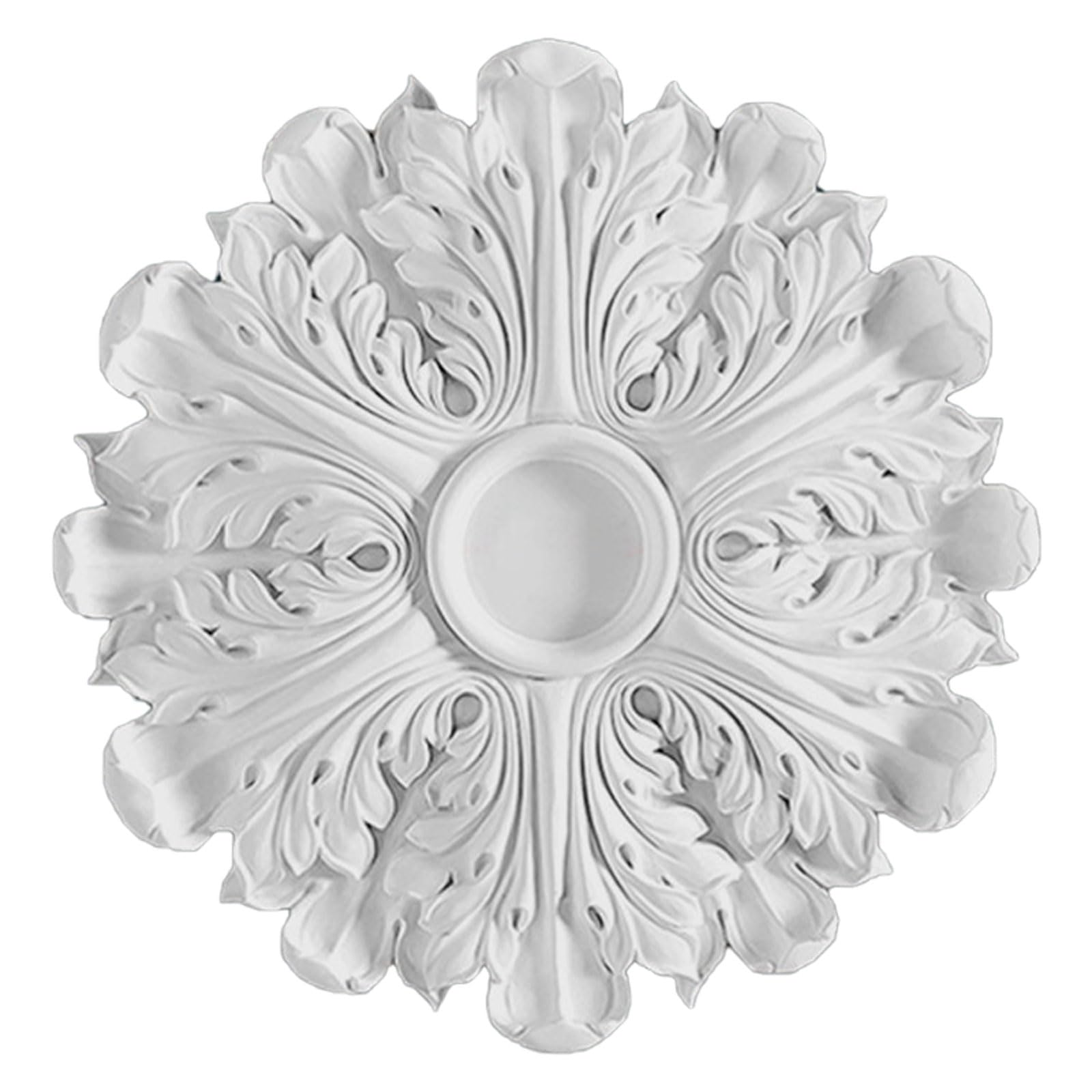 Foelanne White S White Round Pu Ceiling Medallion, Multiple Sizes 24.5-67Cm(,36Cm)