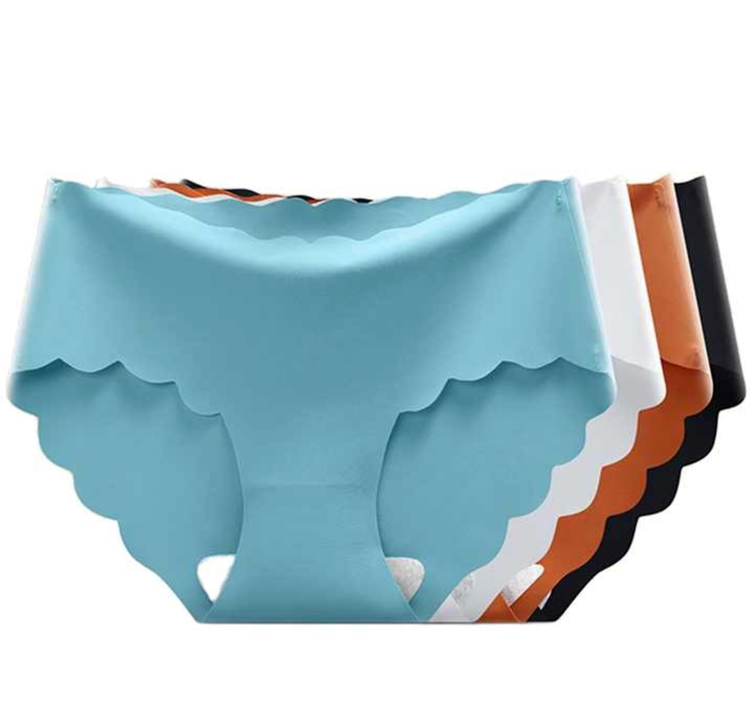 Women Seamless Ice Silk Invisible No Show Panties Strachable Breathable Bikini Briefs Traceless Women Underwear, Multicolor. 2 Pack-image-38
