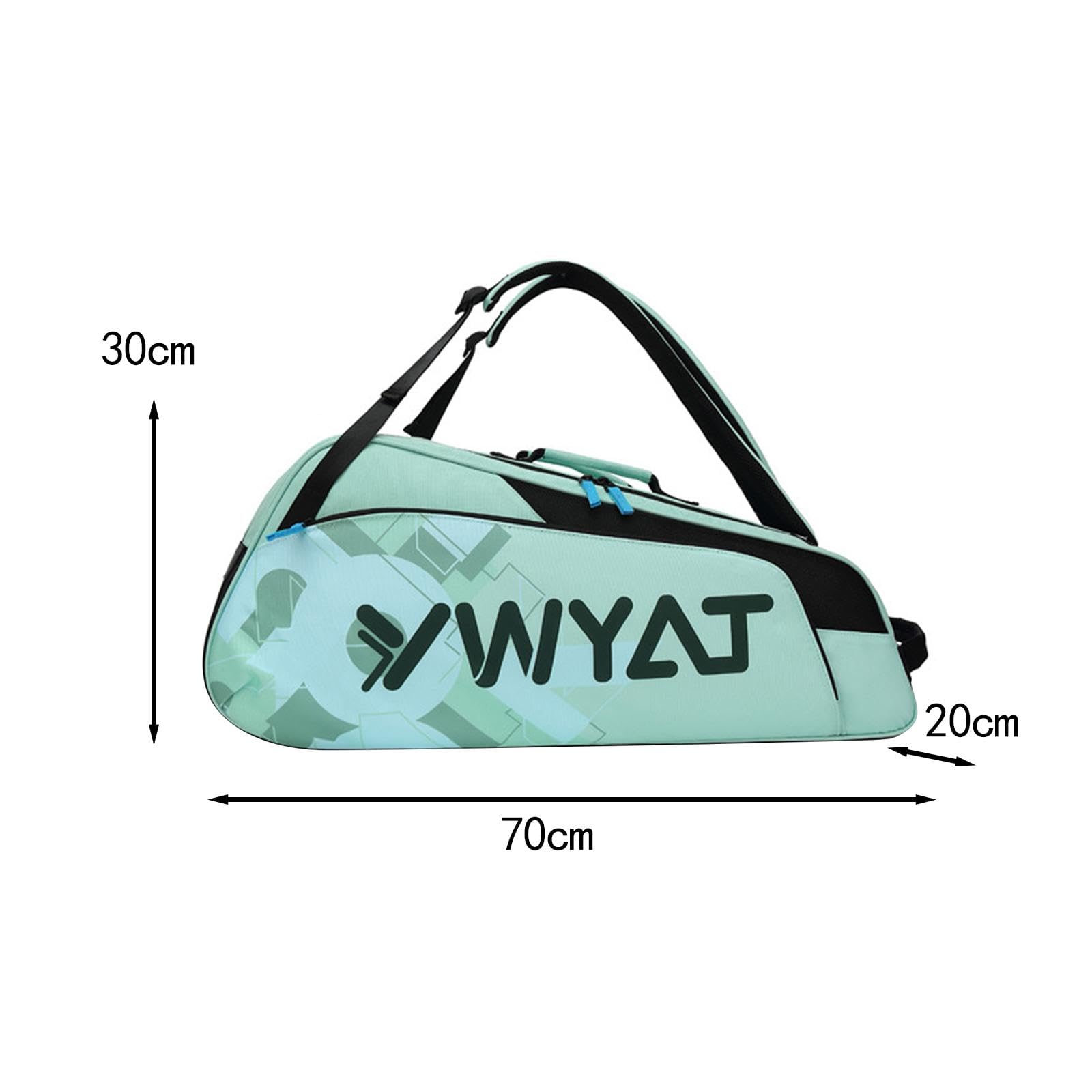 Milageto Raqueta de Bádminton Bolsa para Raquetas Deportivas con Compartimentos Múltiples Cubierta Protectora Portátil de Lona Y Correa Ajustable Adecuada para