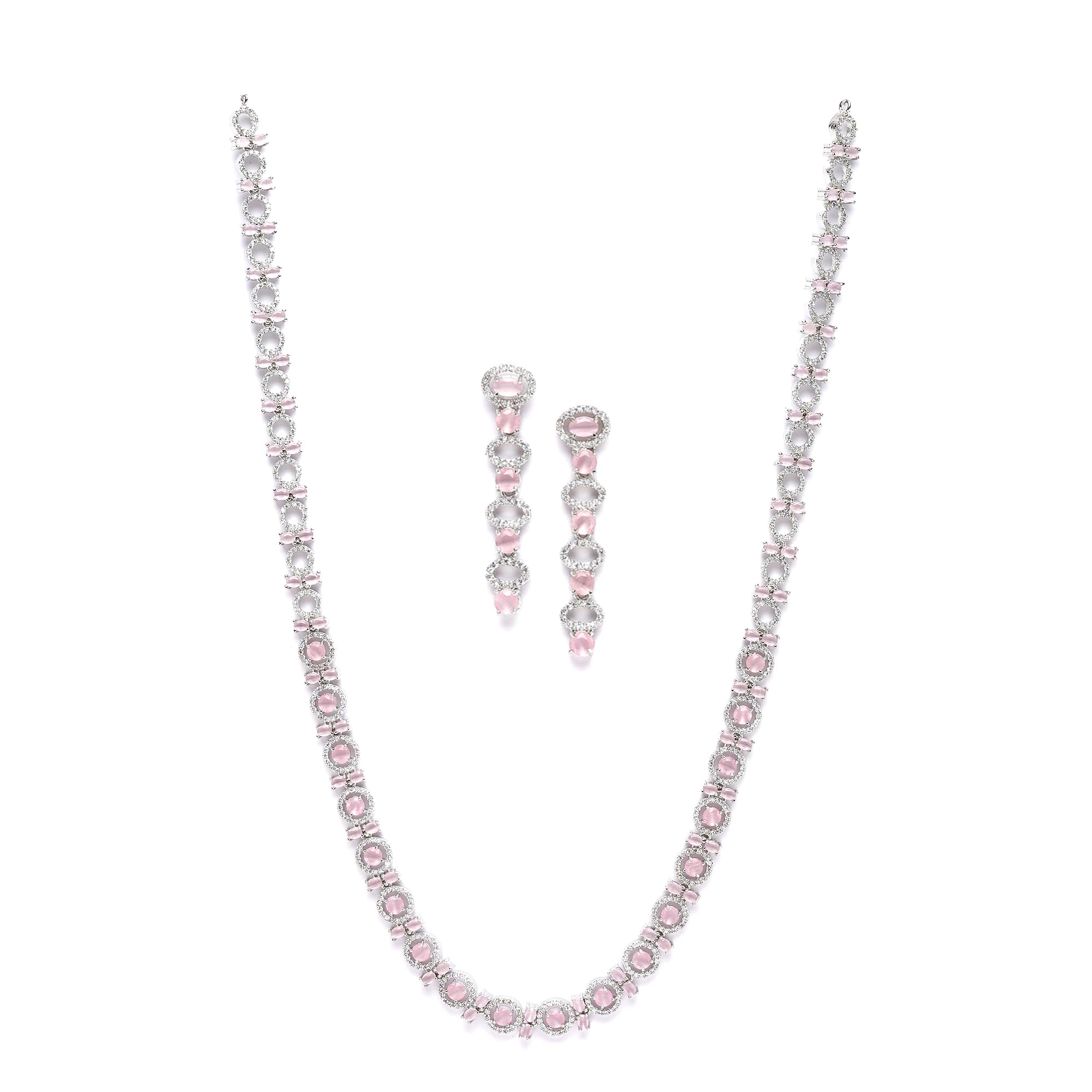 See full amazon price history chart for ZENEME Rhodium-Plated Silver Toned Oval American Diamond Long Necklace Earrings Jewellery Set for Girls and Women (Pink) ZENEME Rhodium-Plated Silver Toned Oval American Diamond Long Necklace Earrings Jewellery Set for Girls and Women (Pink) (B0C1TBMZ67) Amazon Price History, Amazon Price Tracker