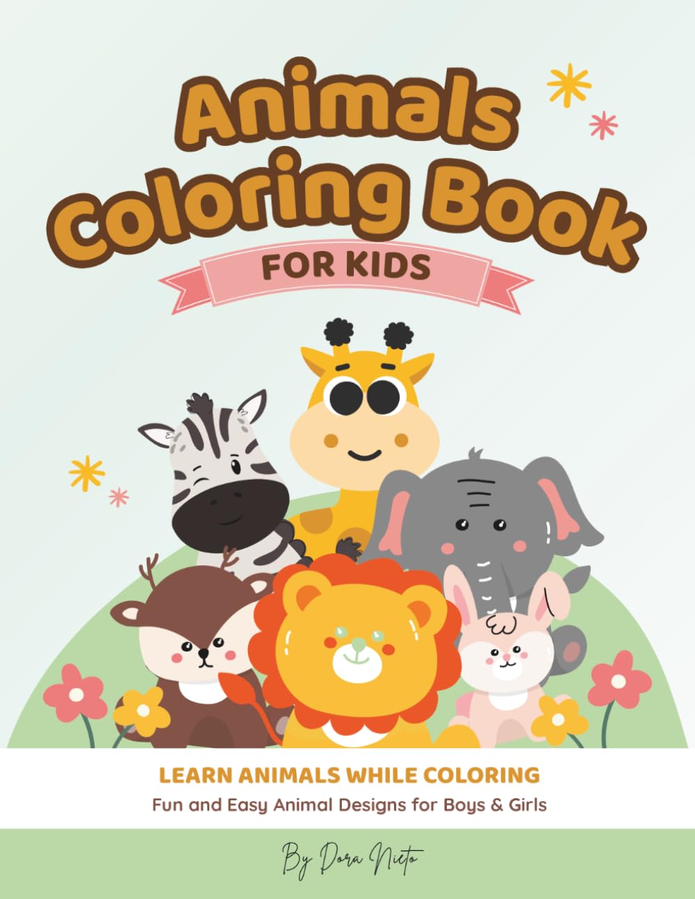 Animals Coloring Book: Learn Animals While Coloring