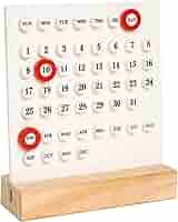 Amazon.com : GDYOOSHOW Perpetual Calendar Desk Wood Calendar