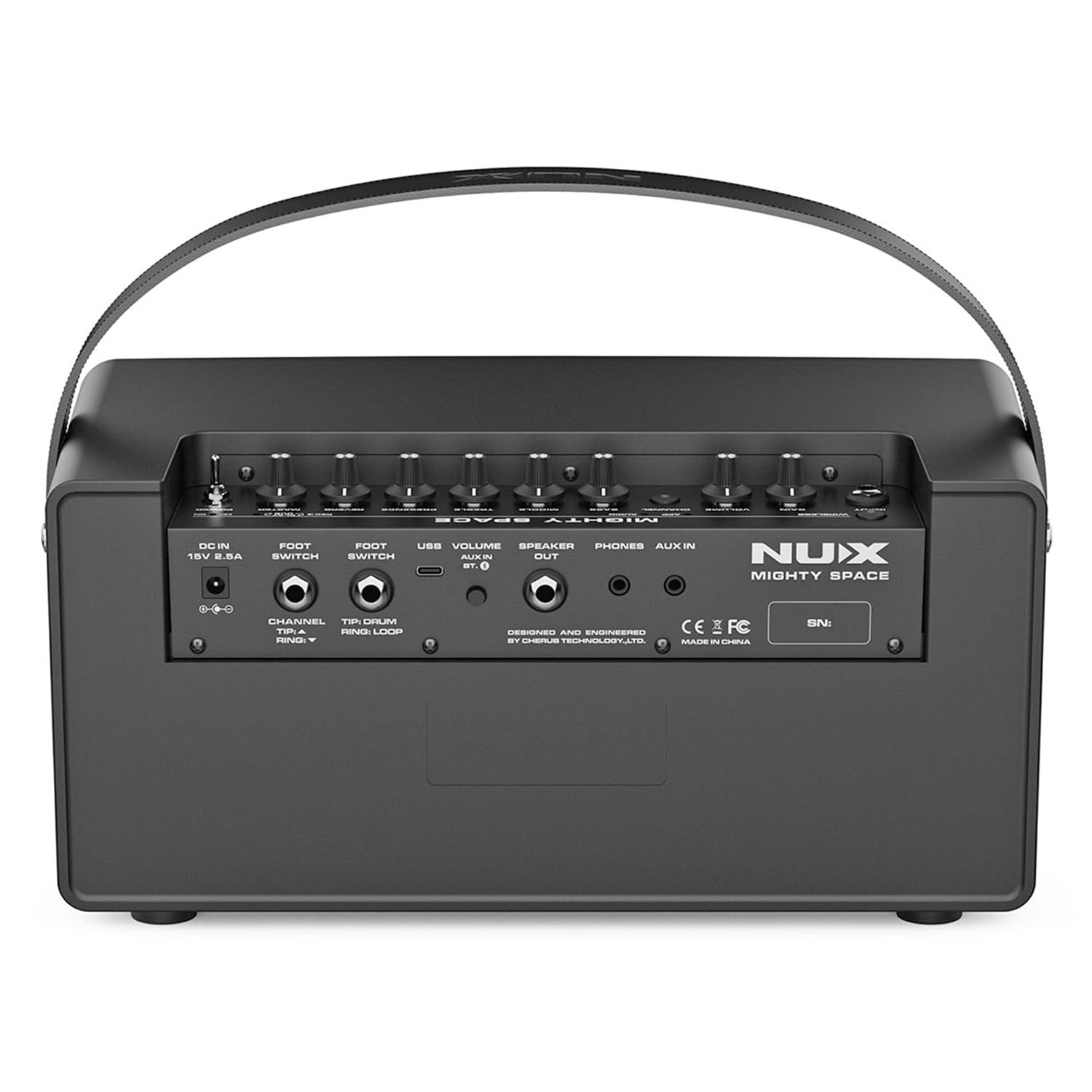 Nux Mighty Space Drahtloser Modeling Verstärker für Gitarre und Bass + keepdrum Klinkenkabel