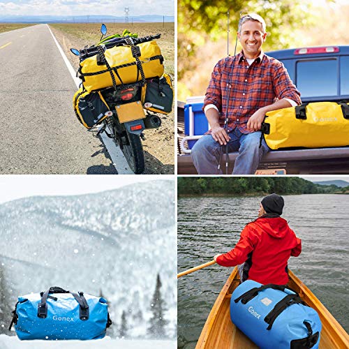 Gonex 80L Extra Large Waterproof Duffle Travel Dry Duffel Bag Ski Boot Bag with Durable Straps and Handles for Snowboard Ski Kayaking Boating, Perfect to Keep Your Gear Safe Black