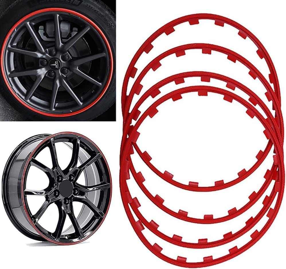 ホイールリムプロテクター アルミ合金 ユニバーサルリムガード 15-22 インチ 4 個(Black,18インチ) ホイールリムプロテクター、リムガード  19 インチアルミニウム合金セット、ホイールリムエッジプロテクター 19 インチリム保護キット ホイール トリム、16/17/18/19/20 ... ホイールリムガード リムガード ホイール リムガード プロテクター ホイールプロテクター、車保護リング、合金エッジリムプロテクター、