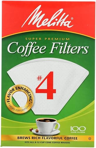 Melitta #4 Filtros de café blanco 100.0 ea (paquete de 2)