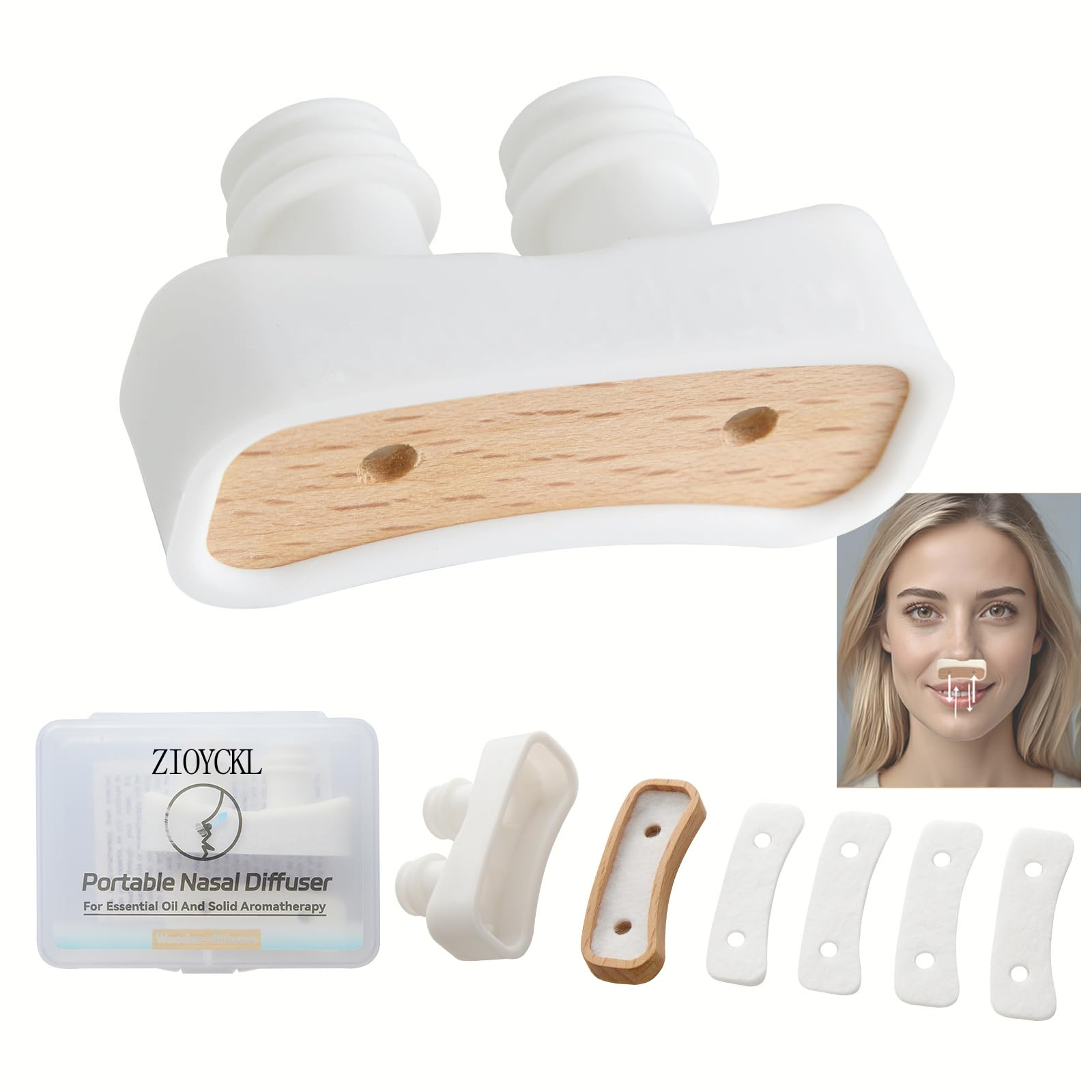 Nasal Inhaler Bundle Stick Aromatherapy Nasal Inhaler Tubes for Essential Oil,for Daily Relaxation,Stress Relief,Therapeutic No-Mess Aromatherapy,Pure Natural,Portable Reusable Blank Nasal Inhalers