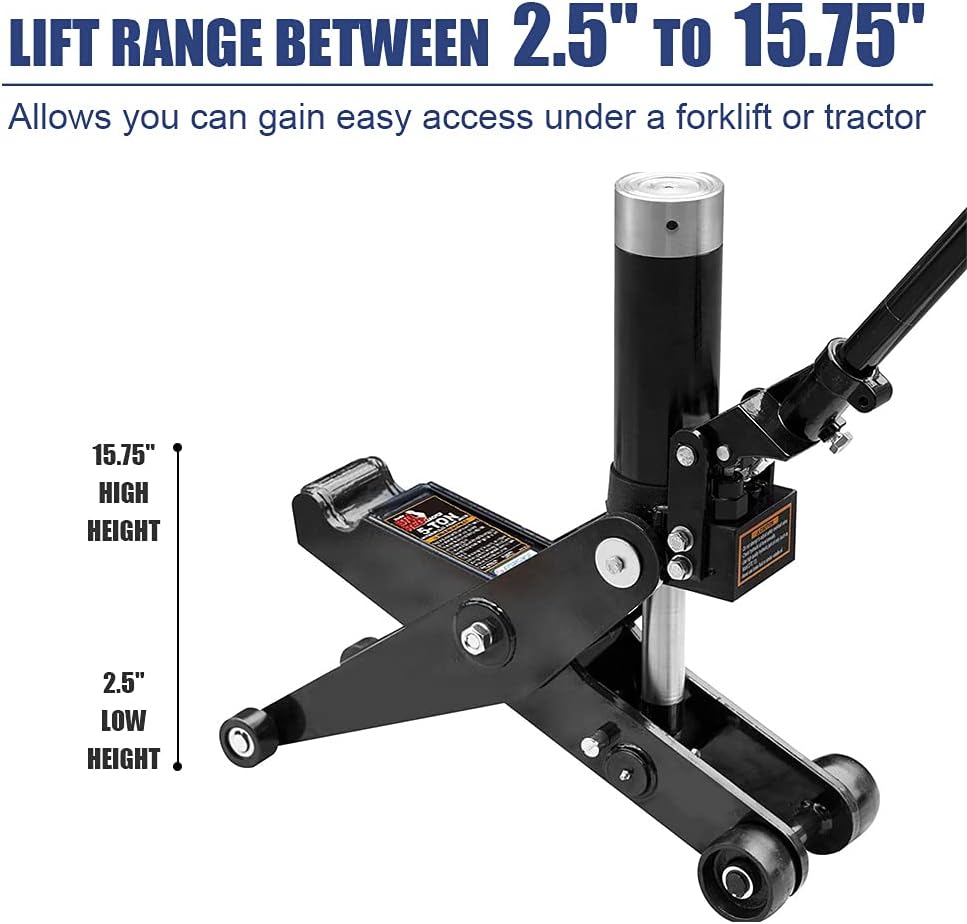 HPDMC 5 Ton (10,000 lb) Capacity Dual Position Hydraulic Forklift Service/Floor Jack : Industrial & Scientific