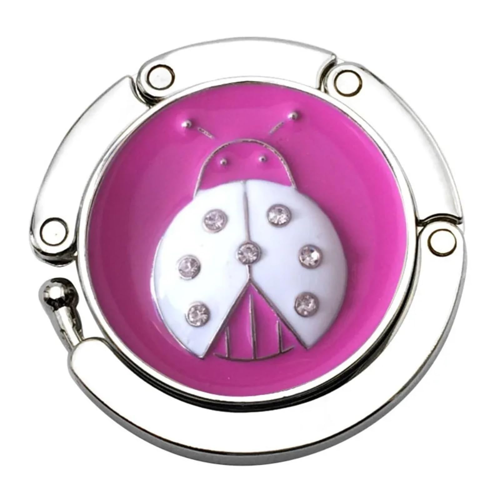 GHHZML Handbag Hooks for Tables Round Metal Hanger Hook Holder Unique Folding Portable Butterfly Pattern Table Crystal Alloy Purse Handbag Bag(Color 10)