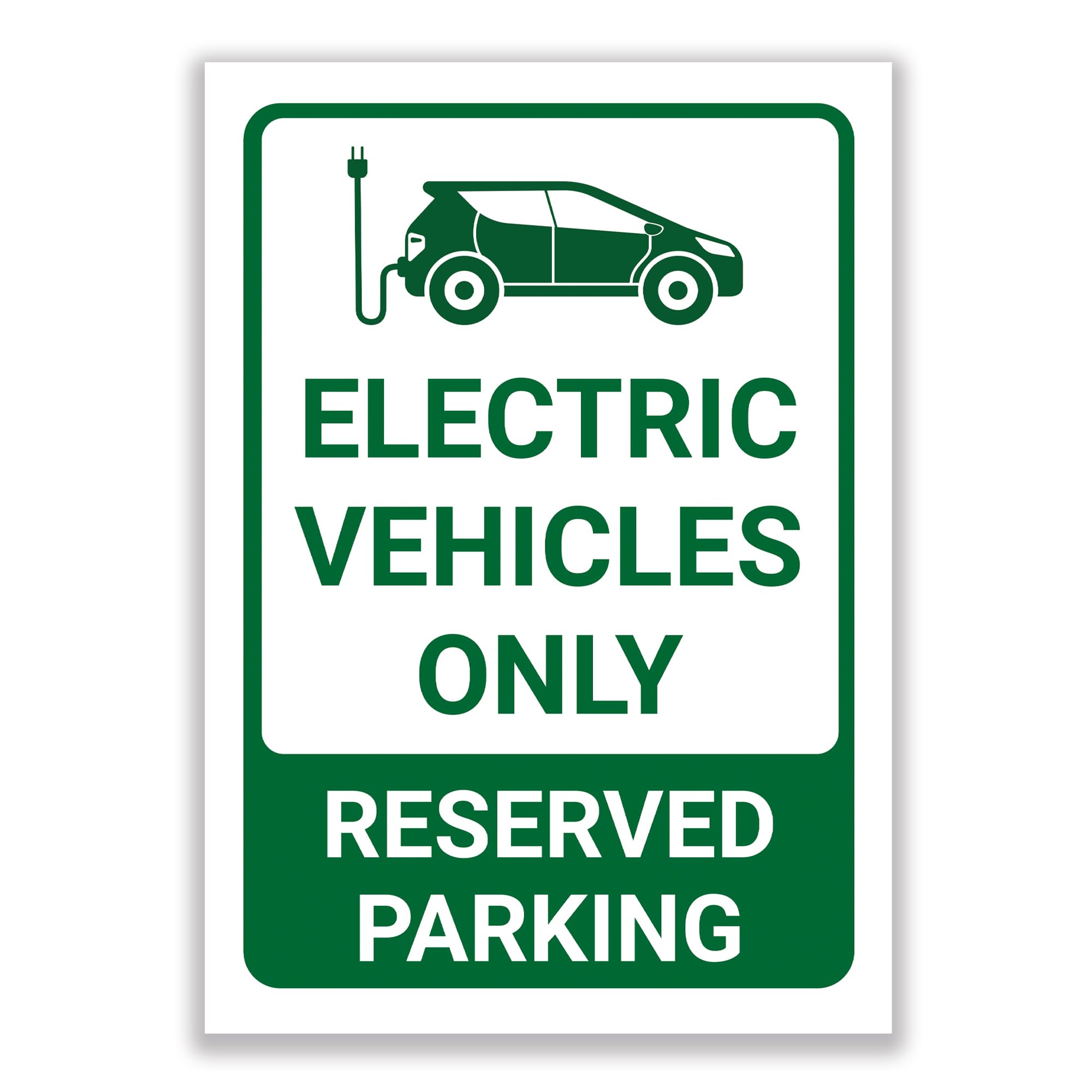 LP Lifestyle Electric Vehicles Only Reserved Parking Sign – Durable Weatherproof Rust-Free Waterproof PVC EV Parking Notice, Outdoor Car Park Sign No.376 (A2 (420mm x 594mm) – No Holes) — image 1
