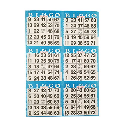 Bingo Paper Game Cards – 6 Card – 10 Bingo Sheets – 100 Books – 10 Colors, Made in USA – Image 3