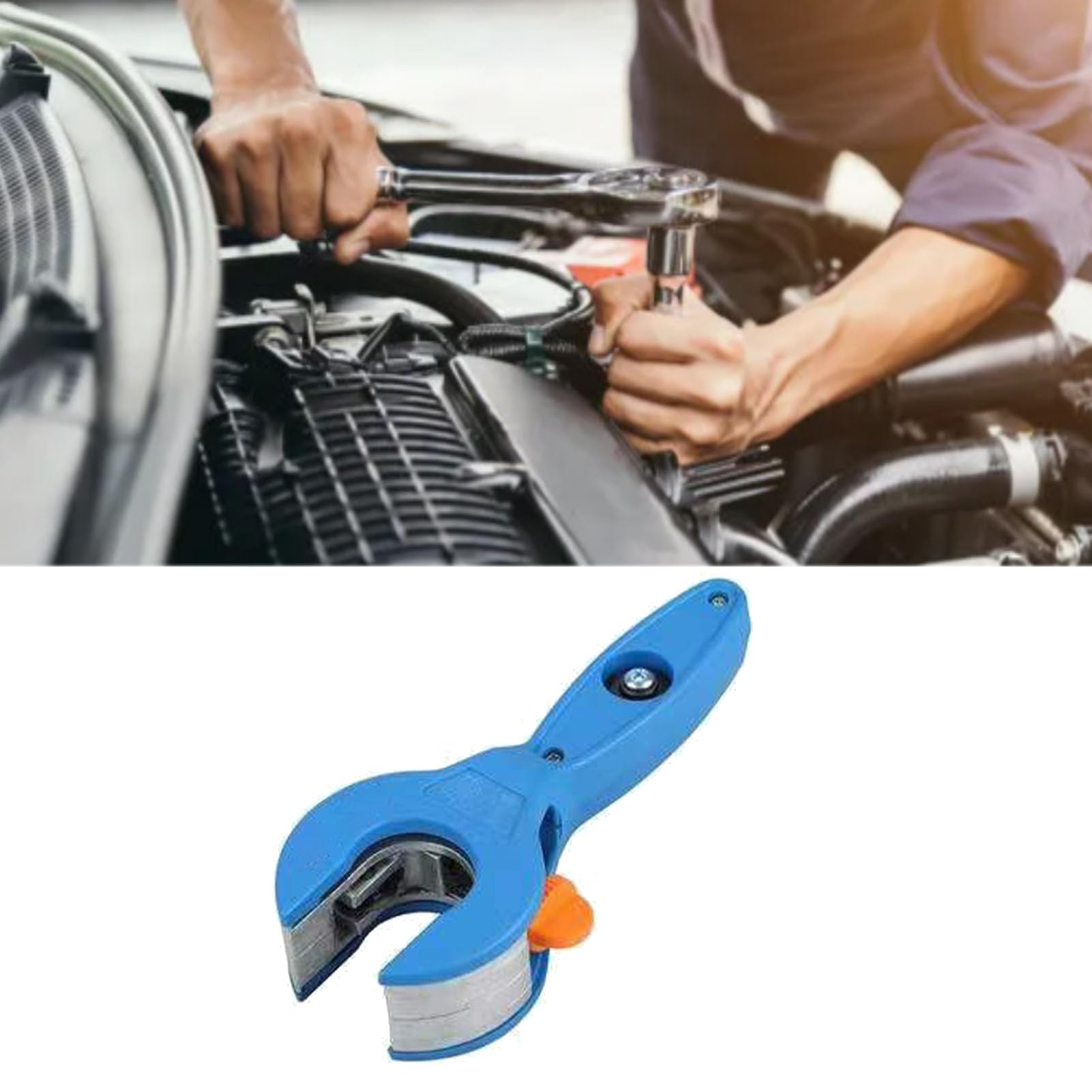 Steel Ball Thrust Bearing Feed Mechanism Copper Tube Cutter, 8-29mm Cutting Range Blue Color Pipe Cutting Tool with Steel for Plumbing Automotive Handcraft Applications