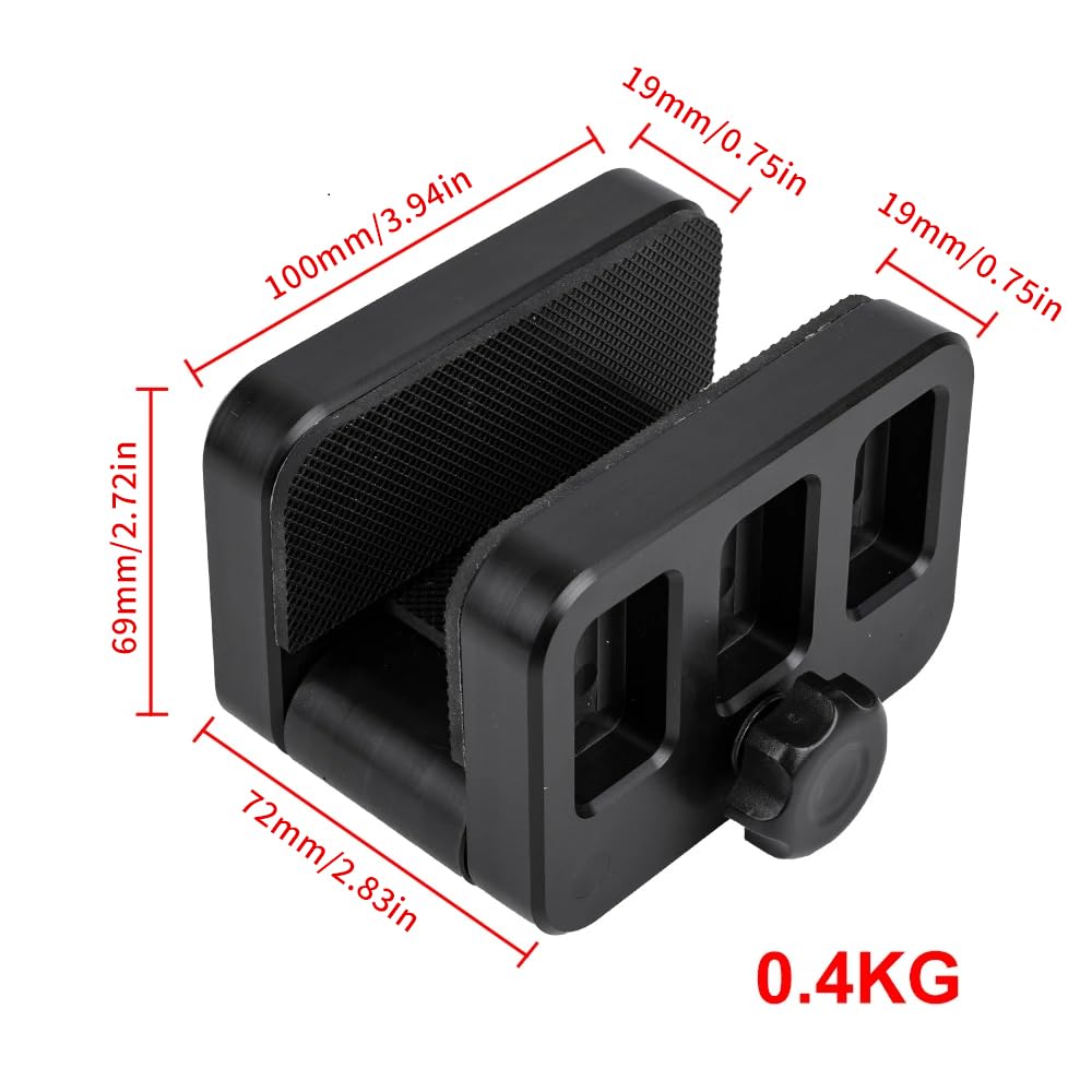 Trípode de Tiro Pom Cabeza de la Abrazadera,35~65mm Ancho Ajustable Palo Abrazaderas Base Soporte Pantalla Soporte Cuna Profesional de Tiro Banco de Descanso WG-T08