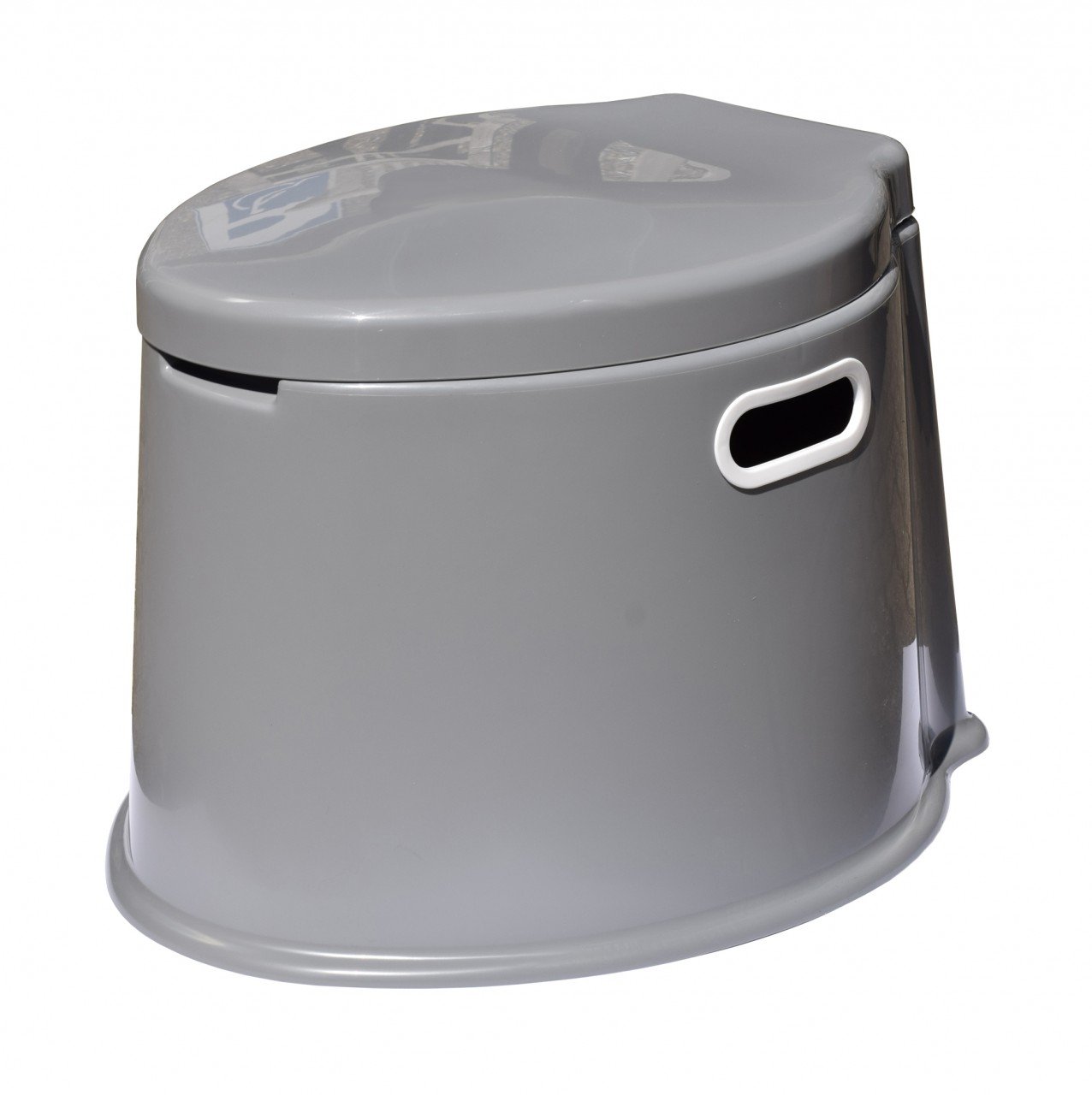 YACHTICON stabile Eimer-Toilette in Vier Farben, Farbe:grau
