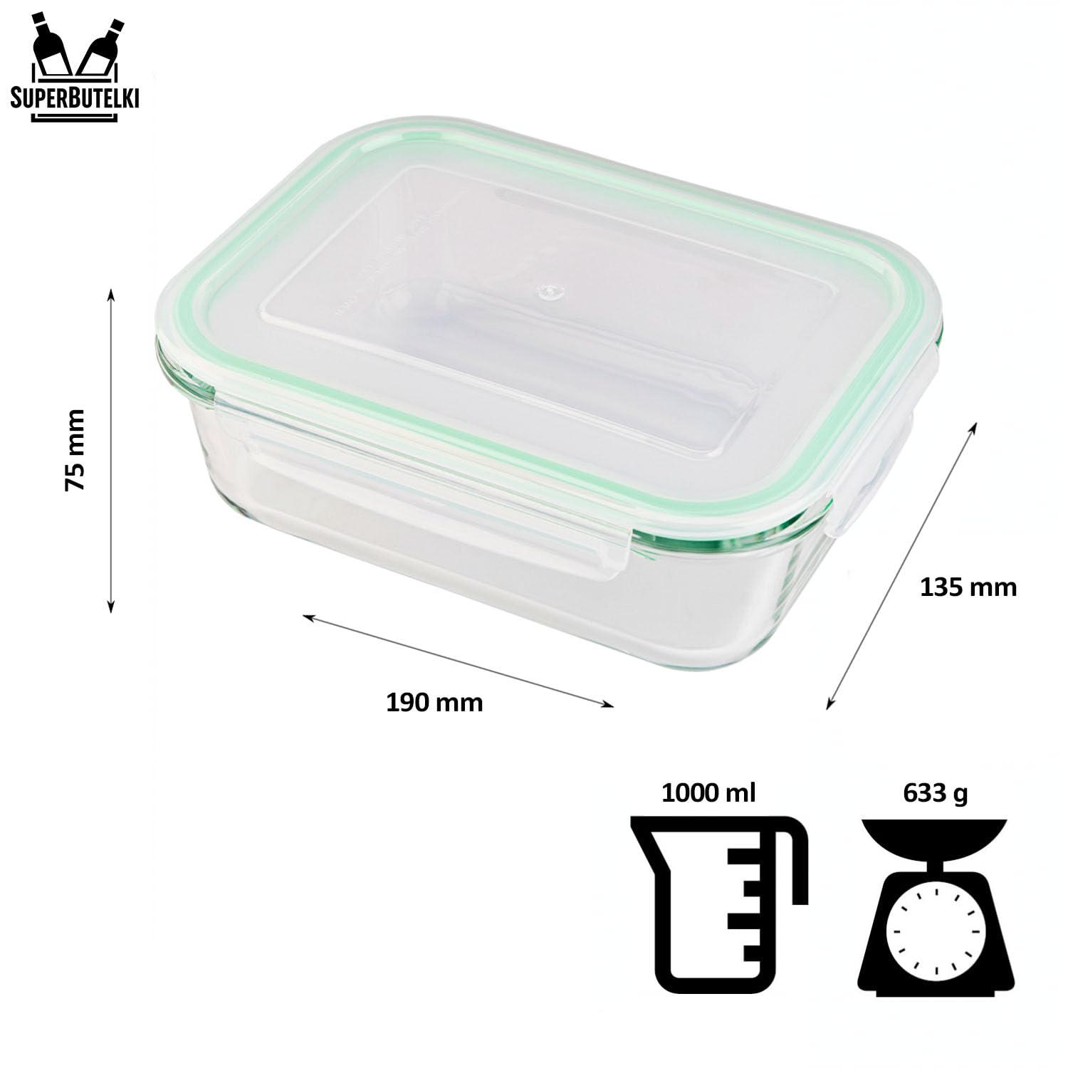 Set 12x Glasbehälter LUNCHBOX – Luftdicht, Auslaufsicher, Vorratsdosen für Lebensmittelaufbewahrung, Mikrowellen- & Spülmaschinengeeignet