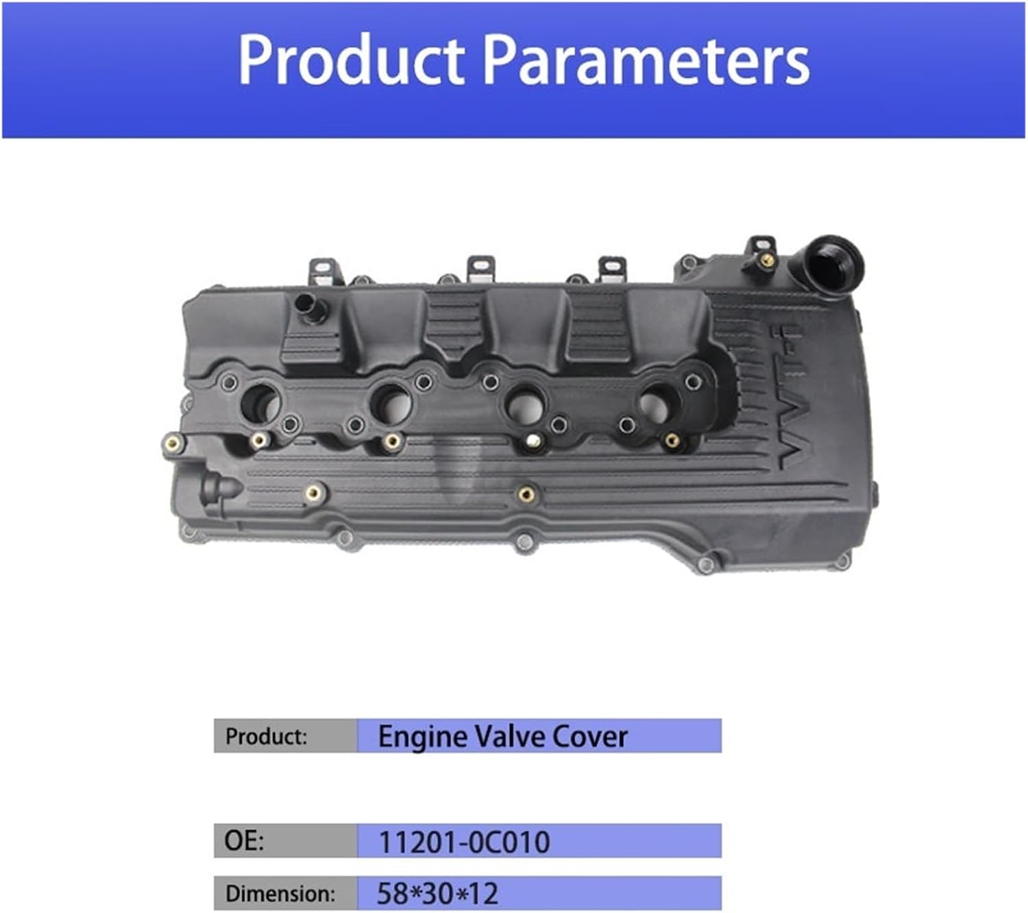 Engine Valve Cover 112010C010 And Gasket Compatible With Toyota Innova Hiace Compatible With Hilux Dyna ToyoAce Replace 11201-0C010
