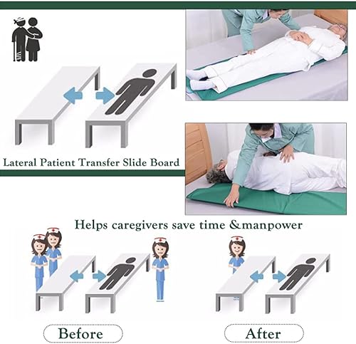Miniatura 6 de Tabla de rodillo de transferencia de pacientes para mudanza y transferencia de pacientes mayores encamados - Dispositivo de asistencia de hoja