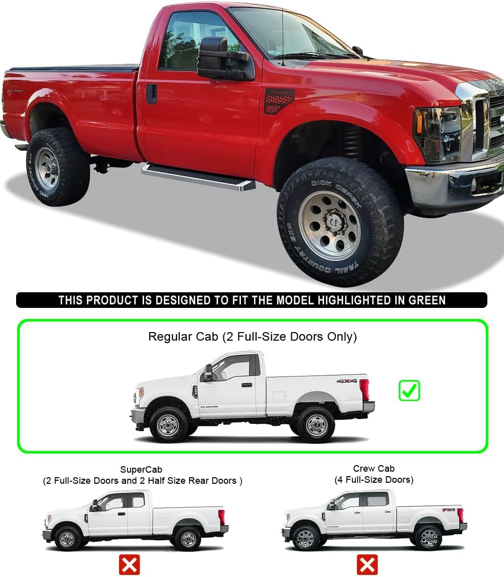 Compatible with Ford F150 2015-2026 Regular Cab & F-250 F-350 Super Duty 2017-2026 (Nerf Bar Side Steps) 6" Eboard Running Boards