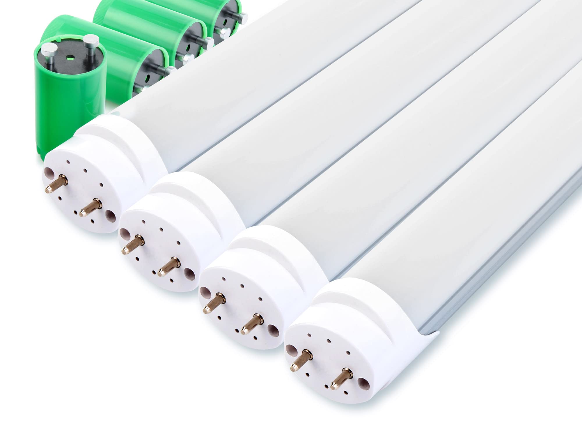 Showlite 4er Set LED Röhre 120cm (1200mm Leuchtstoffröhre, T8 G13, 1790 Lumen, 4500 Kelvin, Tageslichtweiß, Leistung: 18W)