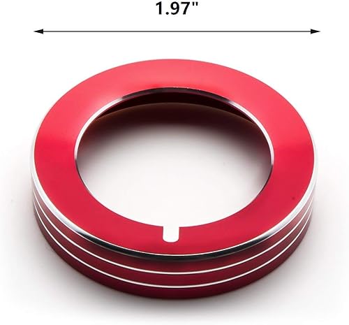 Miniatura 4 de Xotic Tech - Cubierta de botón para interruptor de luz antiniebla, aluminio rojo, compatible con Ford Mustang 2015-2023, F-150 2015-2020