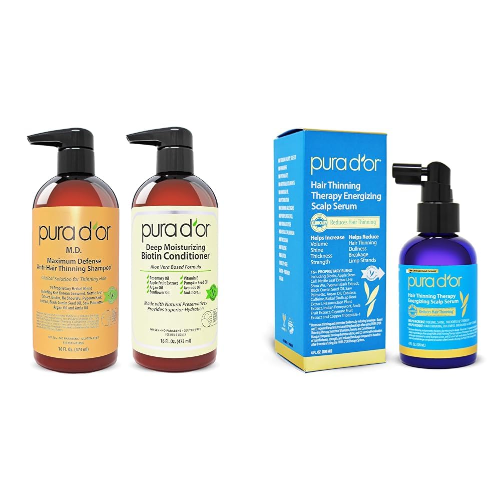 Amazon.com : PURA D'OR Anti-Thinning Biotin Shampoo & Conditioner