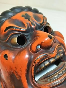 Amazon.co.jp: 乾漆 仁王 金剛 模国宝 面 伎楽面 能面 狂言面