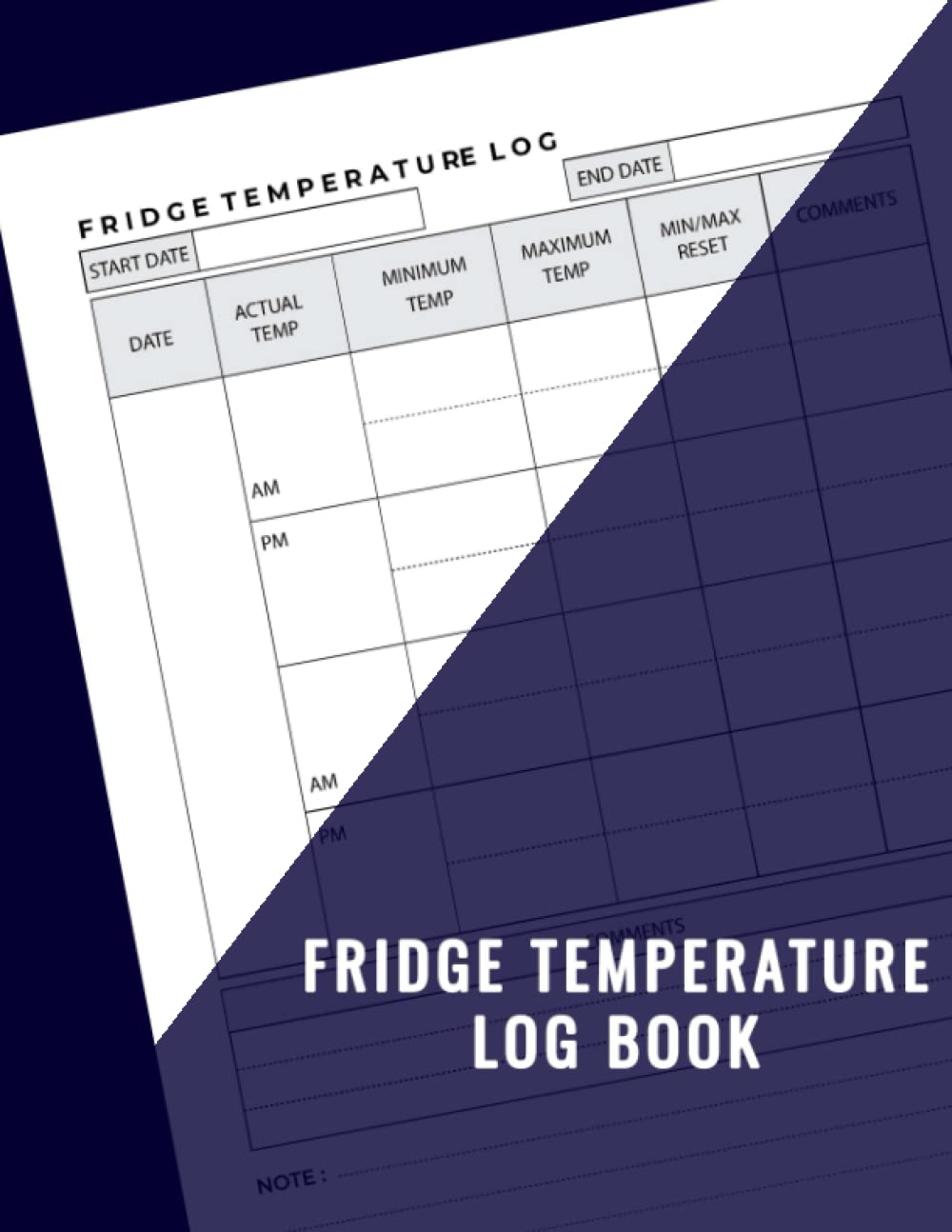 Buy Fridge Temperature Log Book Temperature Log For Refrigerator