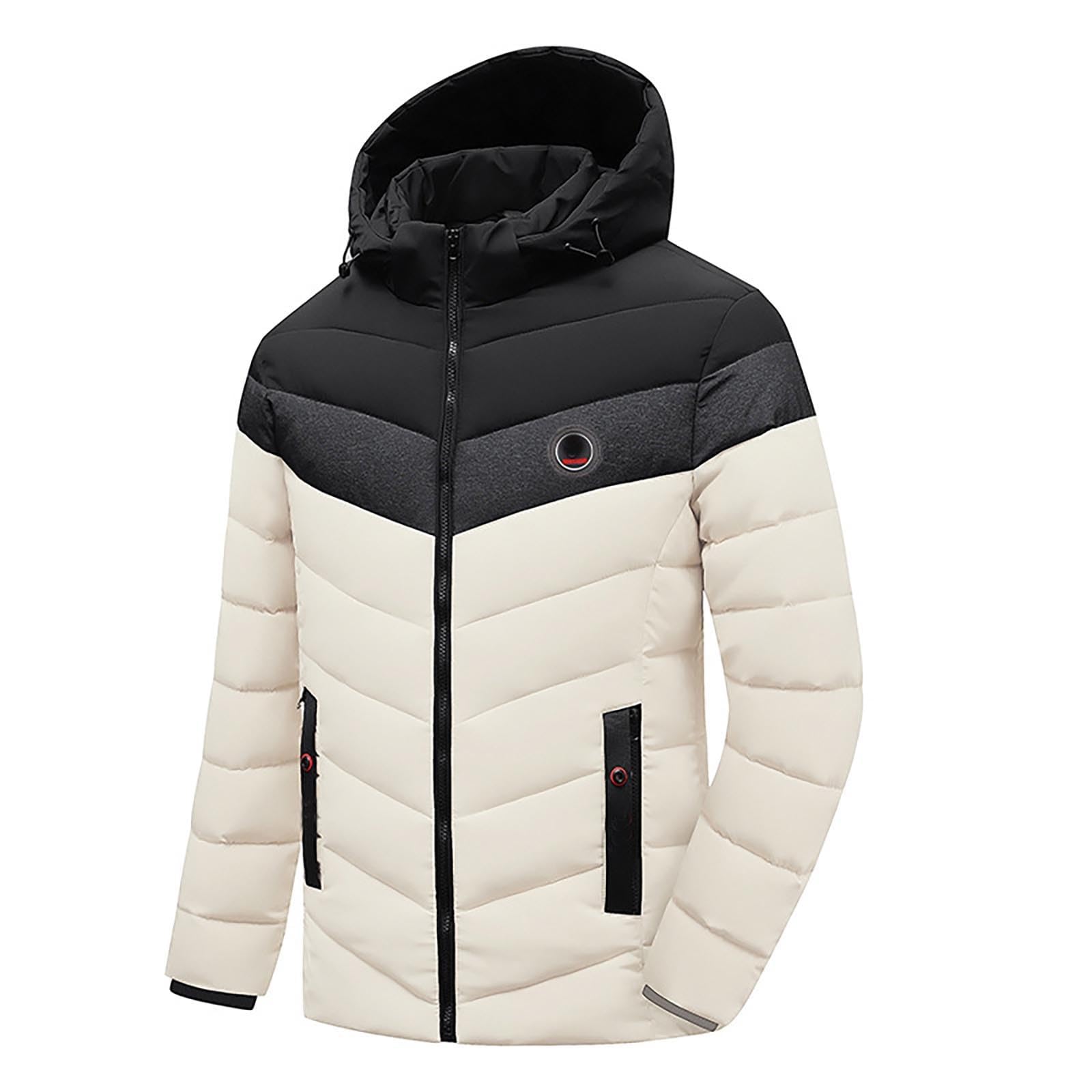 Generisch Veste de ski pour homme - Imperméable - Coupe-vent - Veste d'hiver avec capuche - Veste fonctionnelle respirante chaude et confortable - Pour l'hiver, l'extérieur, le ski, le snowboard et le