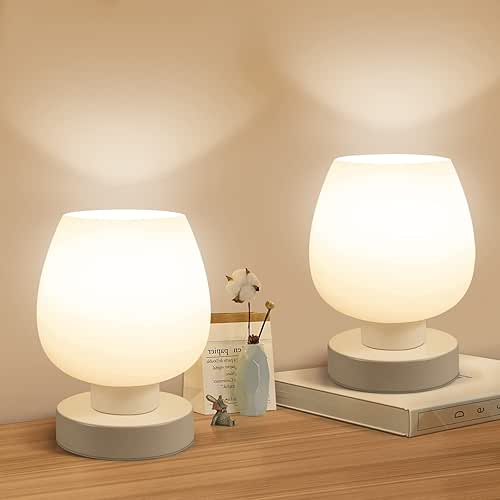 Touch Bedside Table Lamp Set of 2 - Small Modern