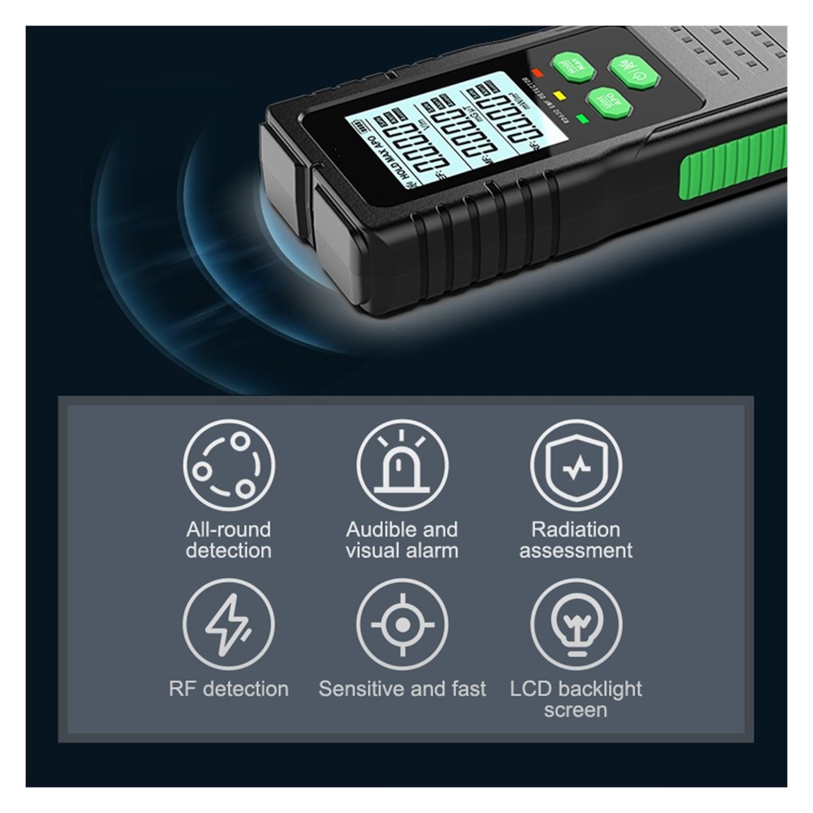 Tester Promieniowania Elektromagnetycznego Detektora Pola Miernik EMF 3 W 1 Wysoka DokłAdność(RD630)