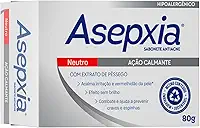 Asepxia Sabonete Neutro 80g — Hipoalergênico | Limpeza Profunda e Suave | Controla a Oleosidade e Acalma a Pele Sensibilizada | Previne Espinhas