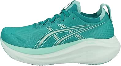 asics(アシックス) ランニングシューズ GEL-NIMBUS 27 1012B753 レディース 400(ウェーブティール／イルミネイトミント) 24.0 cm E