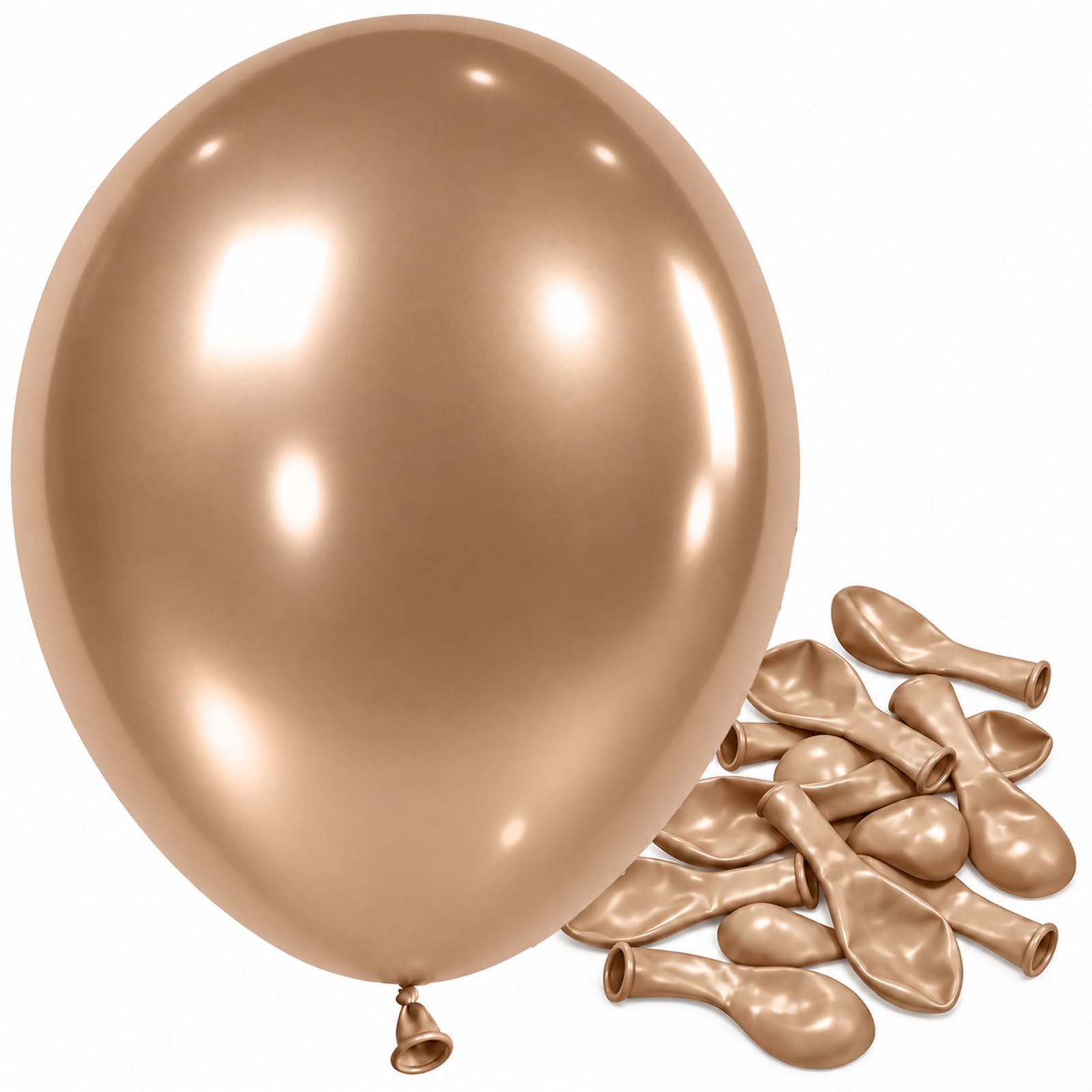 Jobkoo Metallic Gold Balloons 5 Inch, Mini Small Chrome Light Gold Balloon