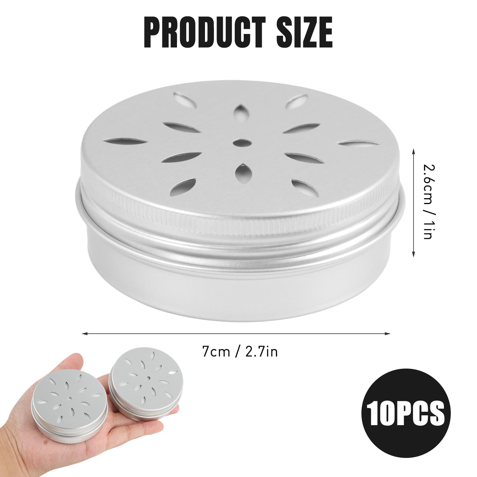 10 sztuk aluminiowych puszek do szkolenia psów węchowych, pudełka na perfumy dla psów, 60 ml ze zoptymalizowaną wentylacją, dla psów węszących - akcesoria do szkolenia psów