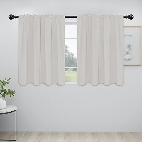 Miniatura 100 de Easy-Going Cortinas opacas con bolsillo para barra para dormitorio, cortinas de ventana para oscurecer la habitación para sala de estar, cortinas de