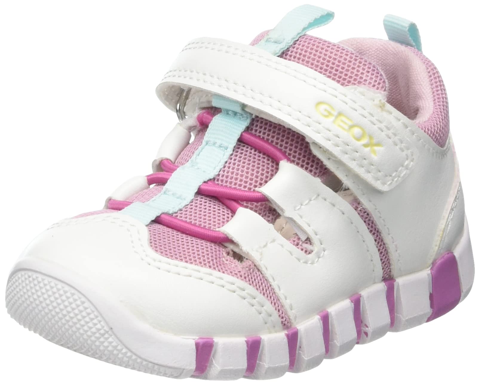 Geox Baby B Iupidoo Girl First Walker Shoe, White Rose, 2.5 UK Child
