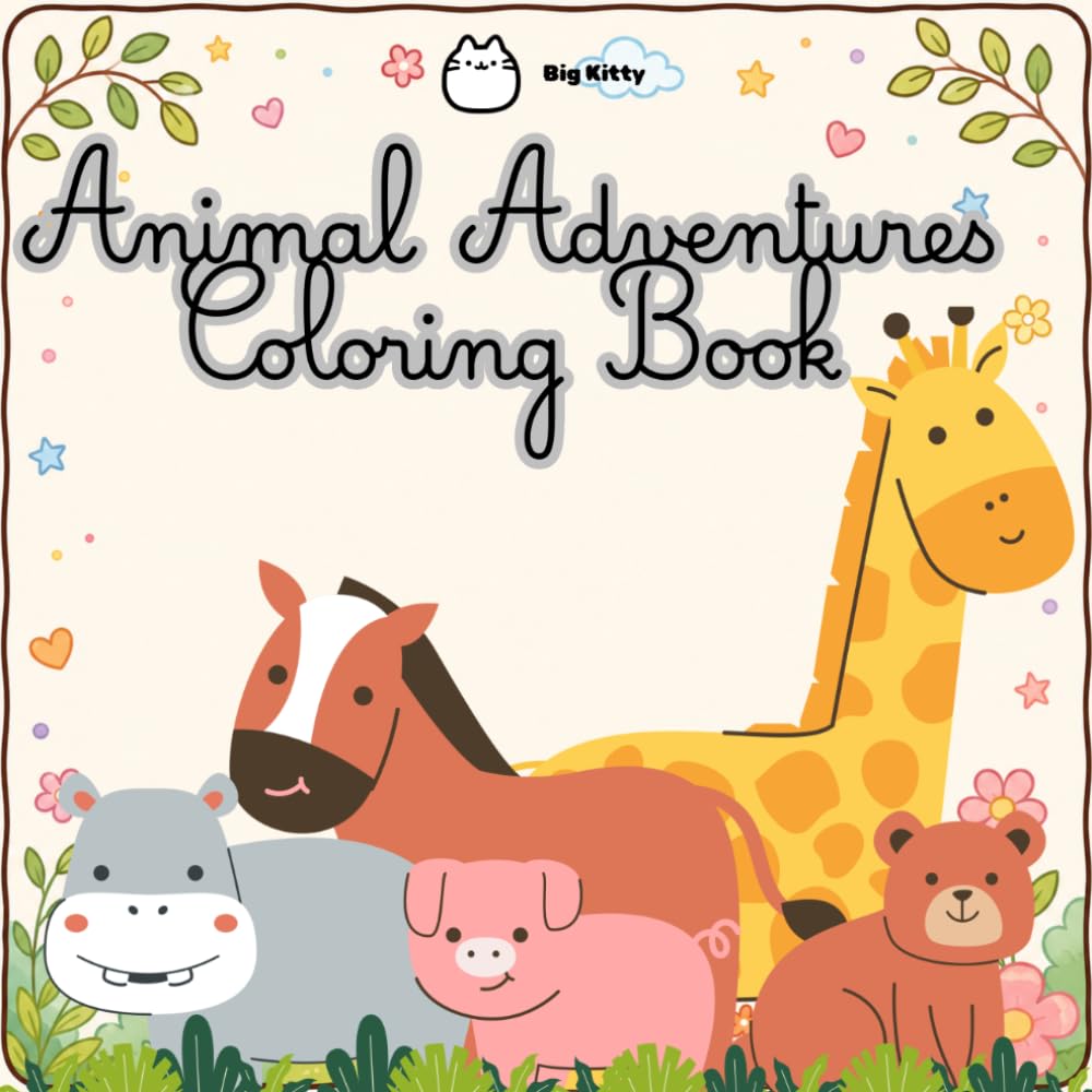 Animal Adventures Coloring Book: A Whimsical Coloring Adventure for Kids