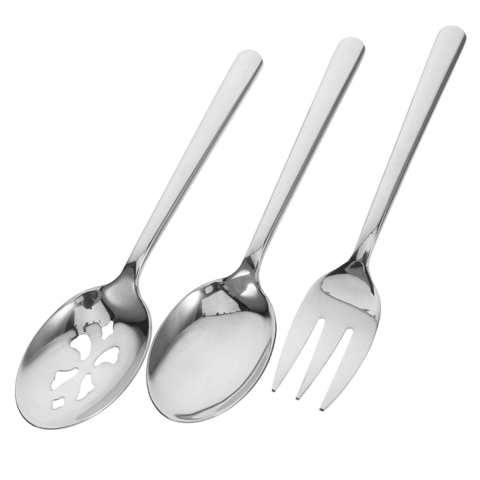 Homoyoyo Serving Spoon Forks and Spoons Set Stainless Steel Tableware Utensil Set for Daily Use and Parties