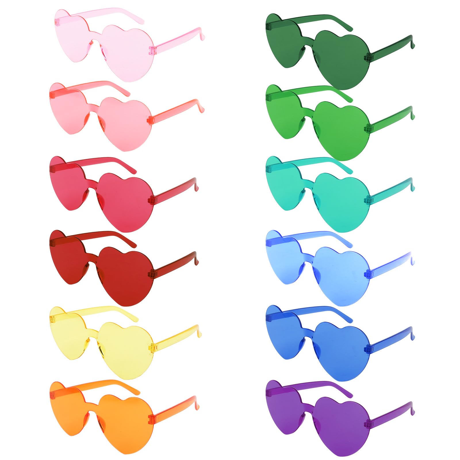 Heart Sunglasses 12 18 24 Pcs Heart Shaped Glasses for Women Cute Funny Party Glasses Party Favors Accessories